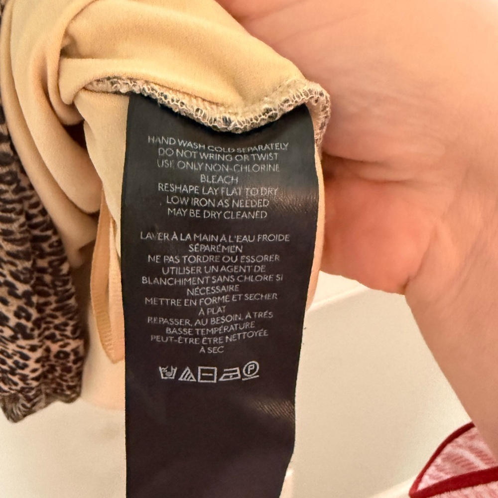 Anthropologie Leopard Print Draped Cowl Neck Top XL - Picture 5 of 9
